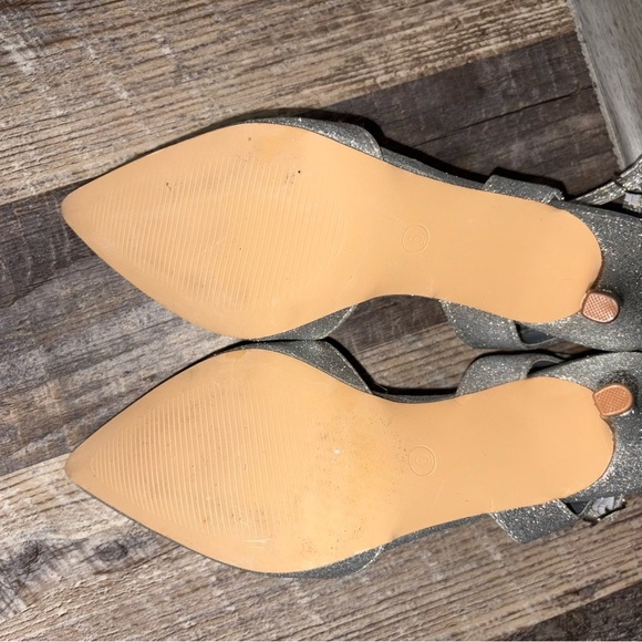 Elegant Silver Glitter Women's Heels Preowned size 6 - Picture 6 of 6